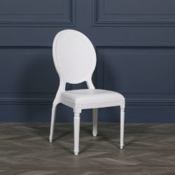 Vintage French White Dining Chair