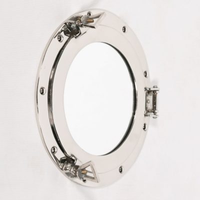 Polished Metal Silver Port Hole Mirror - Choice of Sizes