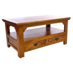 Ellory Solid Wood Coffee Table with Drawers