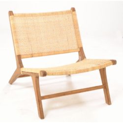 Sabrina Rattan & Teak Wood Low Chair