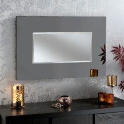 Landry Contemporary Frameless Grey Mirror