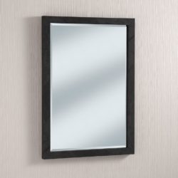 Rectangular Wall Mirror with Dark Marble Stone Effect Frame - Choice of Sizes