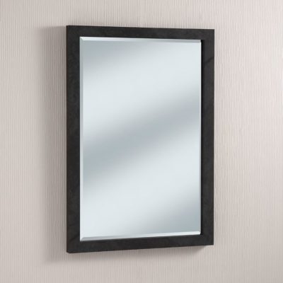 Rectangular Wall Mirror with Dark Marble Stone Effect Frame - Choice of Sizes