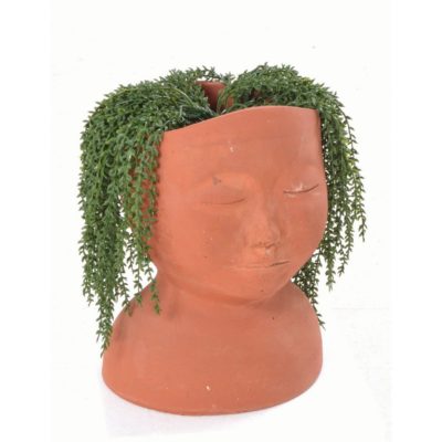Novelty Head Design Terracotta Plant Pot - Choice of Sizes
