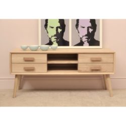 Serafina Modern Light Wood TV Cabinet with Drawers
