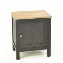 Raymond Black Wooden Bedside Cabinet or Lamp Table