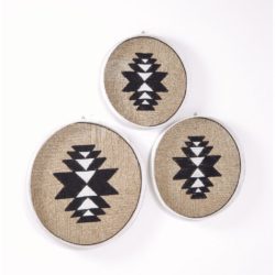 Native Discovery Collection Circular Tribal Wall Art - Set of 3