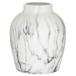 Carrione Large White Marble Effect Vase