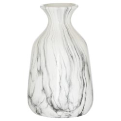 Carrione Large White Marble Effect Vase
