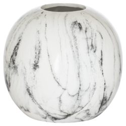 Carrione Sphere Marble Effect White Vase - Choice of Sizes