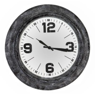 Industrial Style Round Black Wall Clock