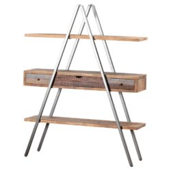 Tom's Cabin Reclaimed Rustic Wood Pyramid Display Unit Bookcase
