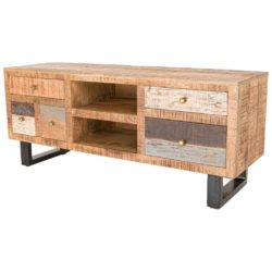 Tom's Cabin Reclaimed Rustic Wood Large TV Cabinet with Drawers