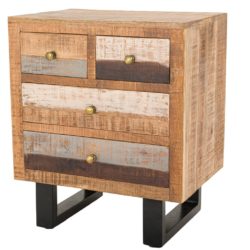 Tom's Cabin Reclaimed Rustic Chunky Wood Chest of 3 Drawers