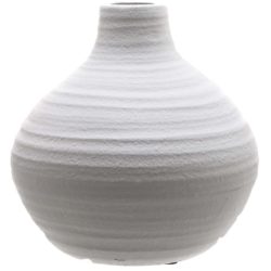 Bulb Shaped Ceramic Vase - Available in White or Stone