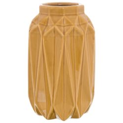 Decorative Ceramic Ochre Yellow Vase - Choice of Sizes