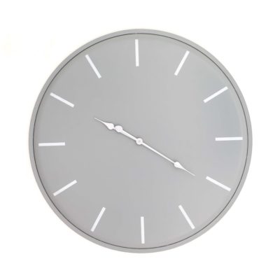 Minimalist Round Grey Wall Clock - Choice of Sizes