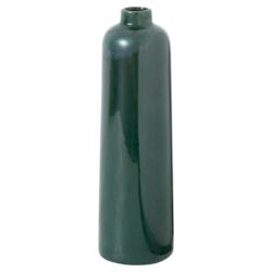 Jade Forest Green Ceramic Slim Bottle Vase