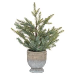 Small Artificial Pine Tree in Stone Effect Pot