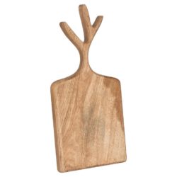 Wooden Chopping Board with Antler Design Handle