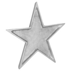 Handcrafted Cast Metal Silver Star Ornament - Choice of Sizes