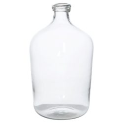Large Wide Clear Glass Bottle Vase