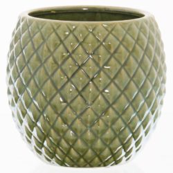 Decorative Ceramic Olive Green Plant Pot Vase