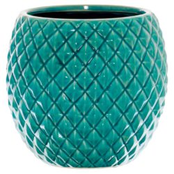 Decorative Turquoise Blue Ceramic Plant Pot