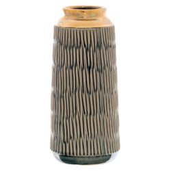 Morpheus Decorative Ceramic Tall Gold Vase with a Textured Finish