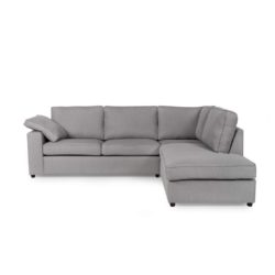 Sandford Modern Large Corner Grey Sofa in Smoke Grey