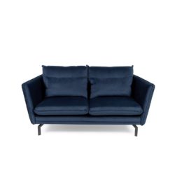 Spigoli Modern Velvet 2 Seater Sofa in Prussian Blue