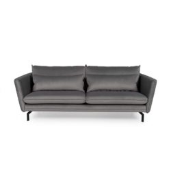 Spigoli Modern Velvet 3 Seater Sofa in Steel Grey