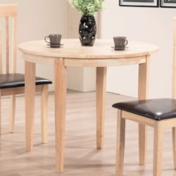 Lumis Solid Wood Round Drop Leaf Table - Choice of Wood Finishes