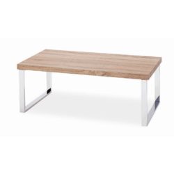 Teresa Modern Wooden Coffee Table with Stainless Steel Legs