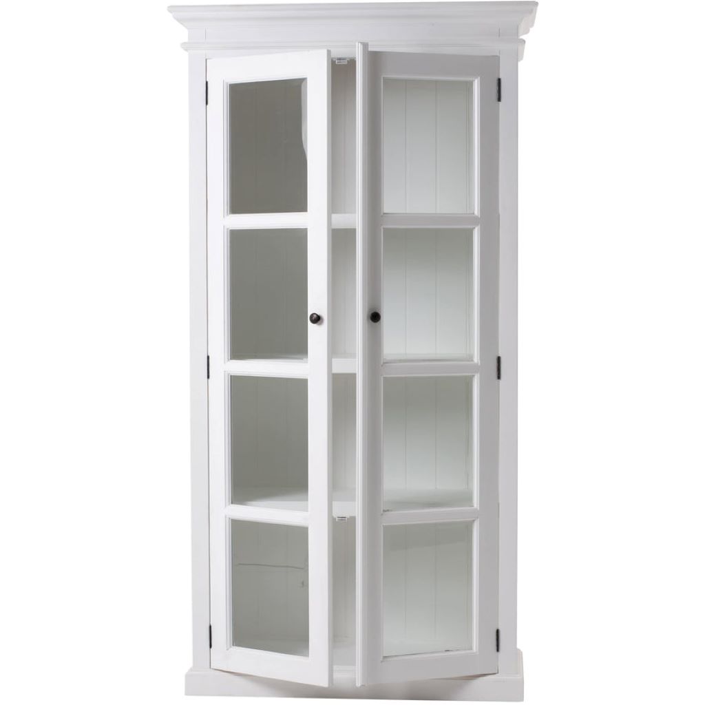 Halifax Range Classic White Display Cabinet with Double Glass Doors