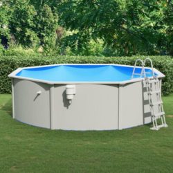 Round Swimming Pool with Steel Frame and Cover by Bestway - 460x120 cm