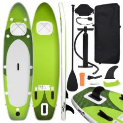Complete Inflatable Paddleboard Set in Lime Green - Choice of Sizes