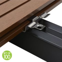 Stainless Steel Decking Board Clips & Screws Set - Pack of 100
