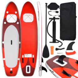 Complete Inflatable Paddleboard Set in Red - Choice of Sizes