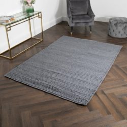 Lichfield Hand Woven Knitted Grey Rug - Choice of Sizes
