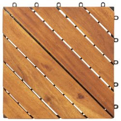 Solid Wooden Decking Tiles Set - Choice of Quantities