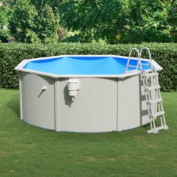 Round Swimming Pool with Steel Frame and Cover by Bestway - 360x120 cm