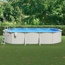 Large Oval Swimming Pool with Steel Frame by Bestway - 610x360x120 cm