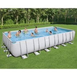 Swimming Pool with Rectangular Steel Frame by Bestway - 732x366x132 cm