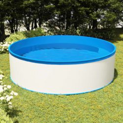 Bestway Splash Pool with Steel Frame and Steps in White - 350 x 90 cm