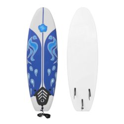 Blue Beginner Surfboard with Leash 170cm