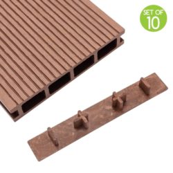 Brown Decking Board End Caps - Pack of 10