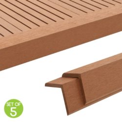 Composite Decking Board Edging Trim Strips - Pack of 5 - Choice of Colours
