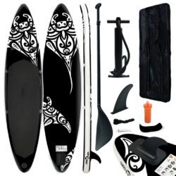 Designer Inflatable Black Paddleboard Set - 305cm
