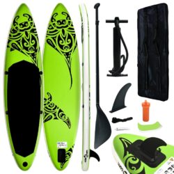 Designer Inflatable Paddleboard Set in Lime Green - Choice of Sizes
